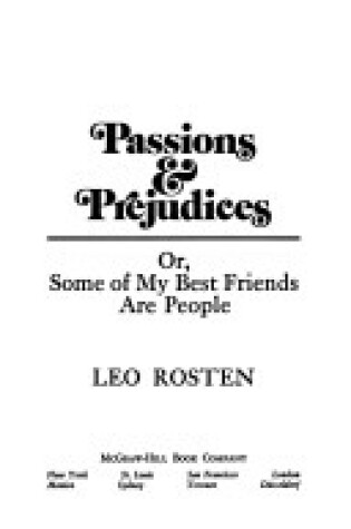 Cover of Passions & Prejudices