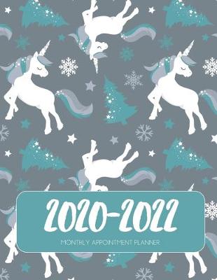 Book cover for 2020-2022 Three 3 Year Planner Christmas Unicorn Monthly Calendar Gratitude Agenda Schedule Organizer