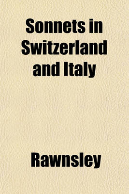 Book cover for Sonnets in Switzerland and Italy