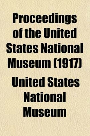 Cover of Proceedings of the United States National Museum Volume 52