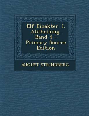 Book cover for Elf Einakter. I. Abtheilung. Band 4