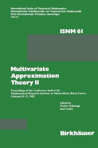 Cover of Multivariate Approximation Theory II