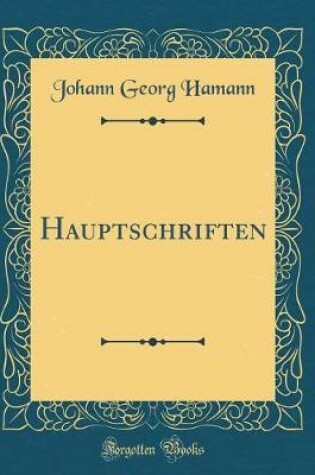 Cover of Hauptschriften (Classic Reprint)