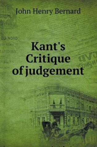 Cover of Kant's Critique of judgement