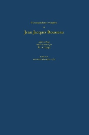Cover of Correspondance Complete de Rousseau 14
