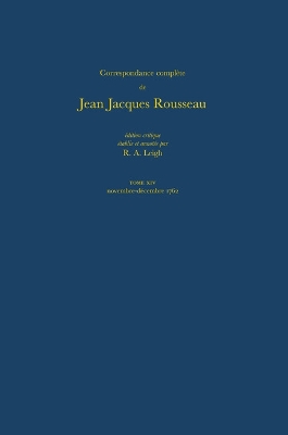 Cover of Correspondance Complete de Rousseau 14