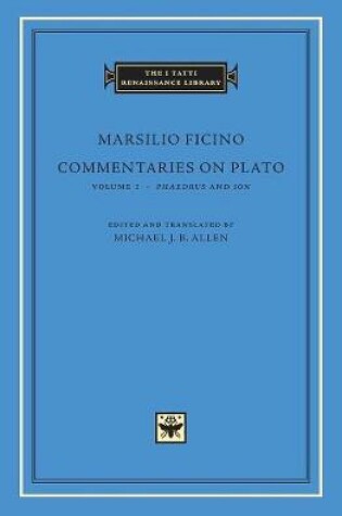 Cover of Commentaries on Plato