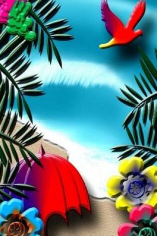 Cover of Journal Stylized Tropical Scene Bright Colors