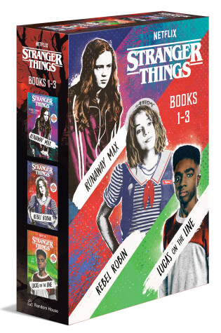 Cover of Stranger Things Boxed Set, Books 1-3: Runaway Max, Rebel Robin, and Lucas on the Line