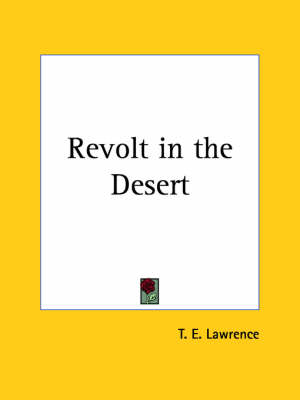 Book cover for Revolt in the Desert (1927)