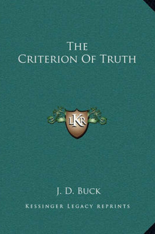 Cover of The Criterion of Truth