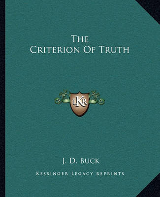 Book cover for The Criterion of Truth