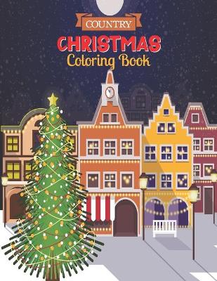 Book cover for Country Christmas Coloring Book