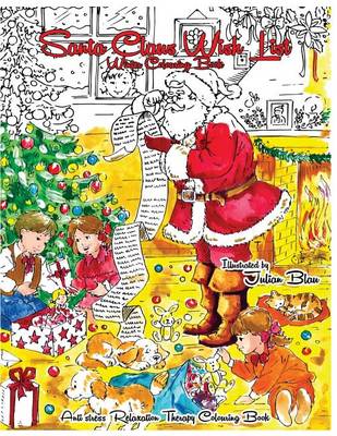 Book cover for Santa Claus Wish List - Winter Colouring Book