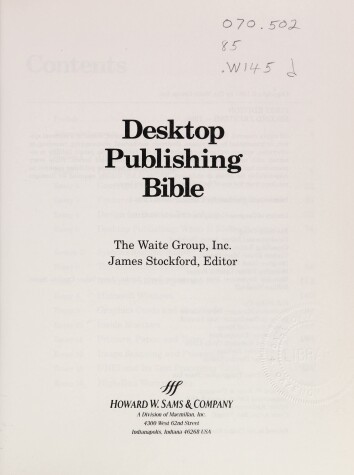 Book cover for Desk Top Publishing Bible