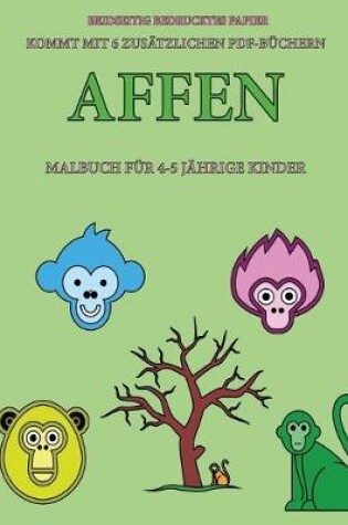 Cover of Malbuch für 4-5 jährige Kinder (Affen)