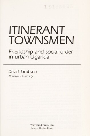 Cover of Itinerant Townsmen