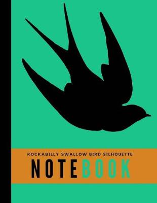 Book cover for Rockabilly Swallow Bird Silhouette Notebook