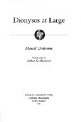 Cover of Dionysius at Large