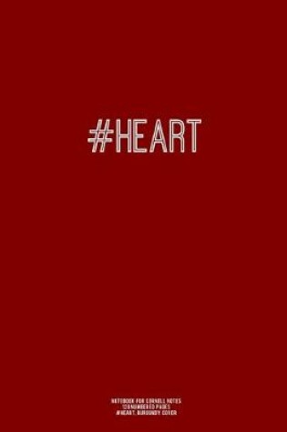 Cover of Notebook for Cornell Notes, 120 Numbered Pages, #HEART, Burgundy Cover