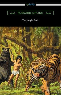 Book cover for The Jungle Book (Illustrated by John L. Kipling, William H. Drake, and Paul Frenzeny)