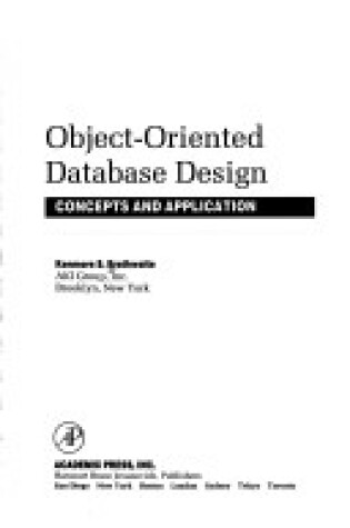 Cover of Object-Oriented Database Design