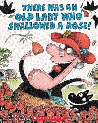 Book cover for There Was an Old Lady Who Swallowed a Rose!