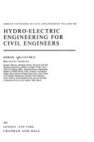 Cover of Hydroelectric Engineering for Civil Engineers