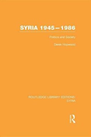 Cover of Syria 1945-1986 (RLE Syria)