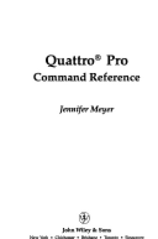 Cover of Quattro Pro