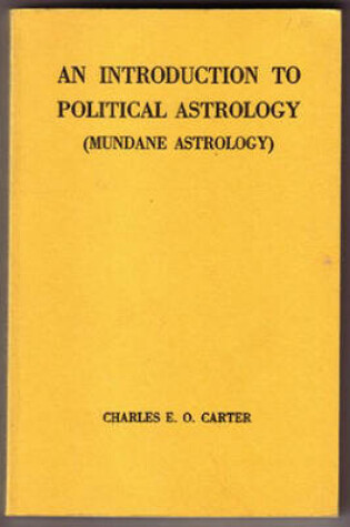 Cover of An Introduction To Political Astrology