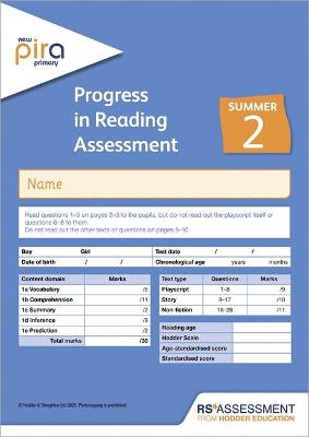 Book cover for New PiRA Test 2, Summer PK10 (Progress in Reading Assessment)