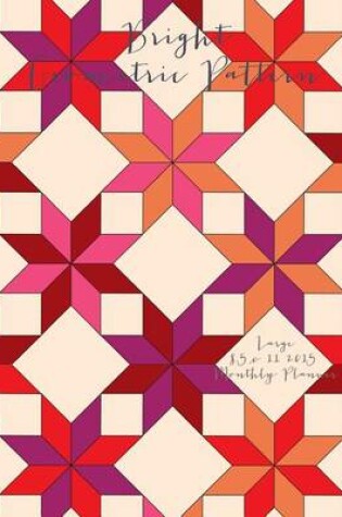 Cover of Bright Geometric Pattern Large 8.5 X 11 2015 Monthly Planner