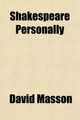 Book cover for Shakespeare Personally