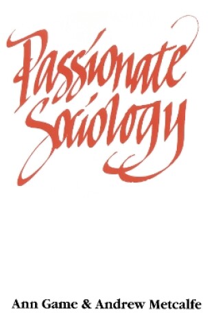 Cover of Passionate Sociology