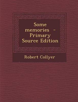 Book cover for Some Memories