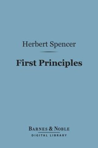 Cover of First Principles (Barnes & Noble Digital Library)