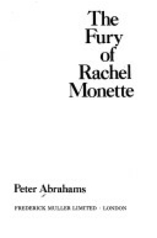 Cover of The Fury of Rachel Monette