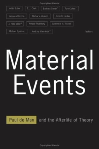 Cover of Material Events