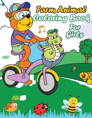 Book cover for Farm Animal Coloring Book For Girls