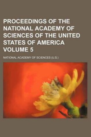 Cover of Proceedings of the National Academy of Sciences of the United States of America Volume 5