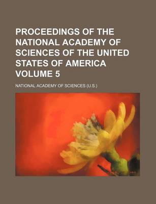 Book cover for Proceedings of the National Academy of Sciences of the United States of America Volume 5