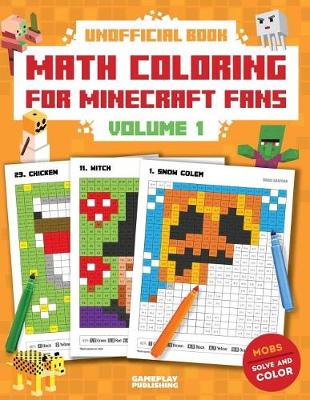 Book cover for Unofficial Math Coloring Book for Minecraft Fans