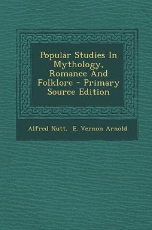 Cover of Popular Studies in Mythology, Romance and Folklore