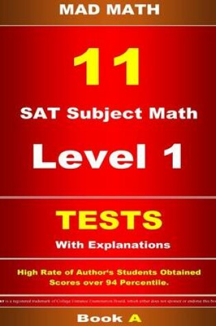 Cover of SAT Subject Math Level 1 Tests 11 Book a