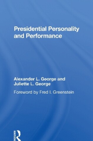 Cover of Presidential Personality And Performance