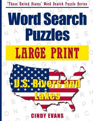 Book cover for Large Print U.S. Rivers and Lakes Word Search Puzzles