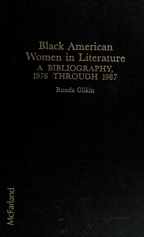 Cover of Black American Women in Literature