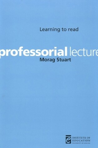 Cover of Learning to read