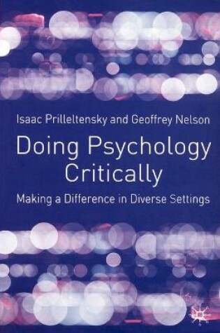 Cover of Doing Psychology Critically